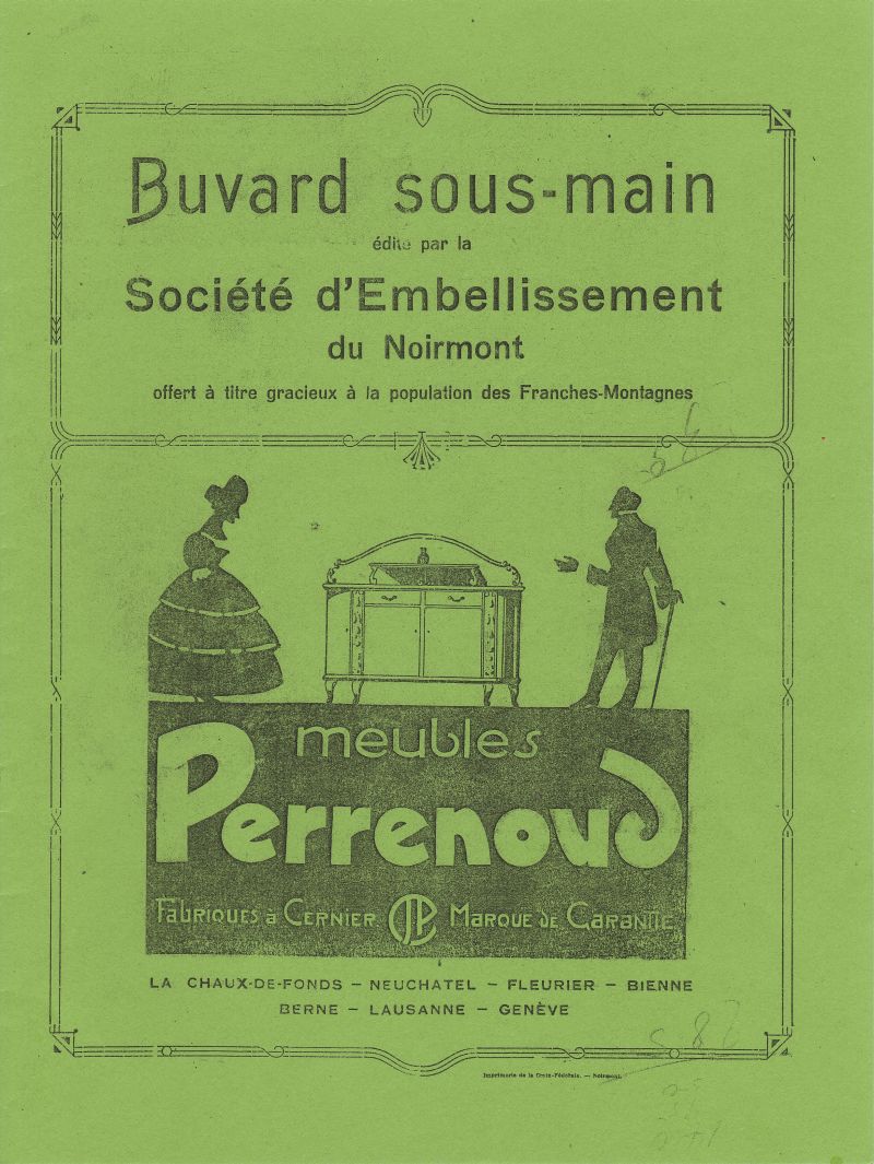 édité par l'imprimerie du Noirmont  "La Croix Fédérale"